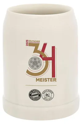 Produktbild von FC Bayern München Steinkrug Deutscher Meister 0,5 l grau Fankrug