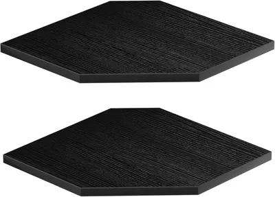 Produktbild von Wandregal 42,5 cm, 2er-Set, schwarz, MDF, für Dekoration