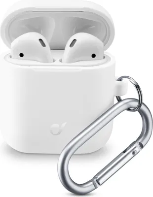 Produktbild von Cellularline Bounce - AirPods 1&2, Hülle, Weiß, Apple, AirPods 1, 2, Silikon, Kratzresistent