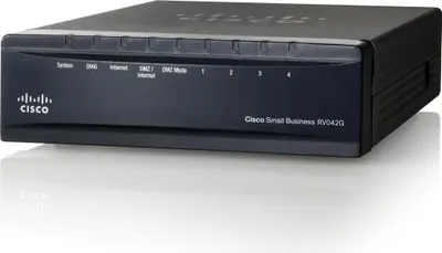Obrázek produktu pro Cisco RV042G, Ethernet WAN, Gigabit Ethernet, Černá
