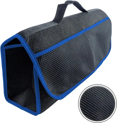 Produktbild von Kofferraumtasche Autotasche Tasche Kfz Zubehörtasche Auto Organizer Schwarz Blau