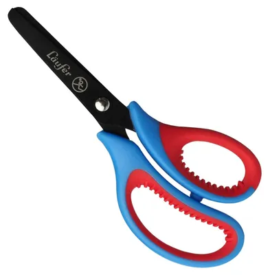 Image de Läufer 87226 Läufer Ciseaux de bricolage ergonomiques, Longueur : 130 mm, bleu/rouge