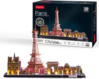 Zdjęcie produktu dla CubicFun Paris LED, 115 szt., Budynki, 10 lat(a)