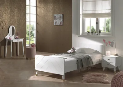 Image de Vipack BILLY Ensemble chambre de jeune 3 pcs. composé de : Lit 90 x 200 cm, chevet et coiffeuse