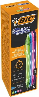 Produktbild von BIC 964826, Ausziehbarer Gelschreiber, Blau, Gemischte Farben, Kunststoff, Fettdruck, Beidhändig