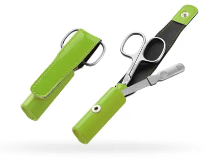 Produktbild von PREMAX Maniküre-Set Young Linie 2 Teile - Kollektion Aqua - grünes Etui - MANIKÜRE-Set 87555 Etui aus hochwertigem Kunstleder 10 x 2 cm
