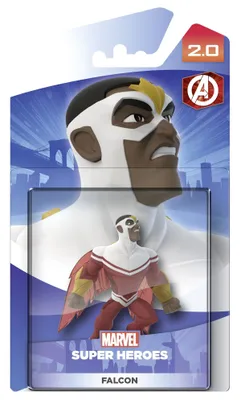 A packaged Disney Infinity 2.0 Marvel Super Heroes Falcon figurine.