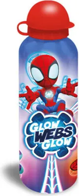 Immagine prodotto di Bottiglia Spiderman 500ml Bottiglia in alluminio Glow Web Marvel
