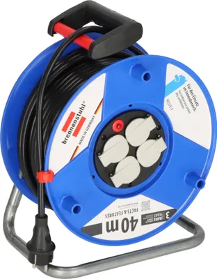 Zdjęcie produktu dla Brennenstuhl 40m H05VV-F 3G2,5, 40 m, 4 x gniazdo sieciowe, Czarny, 1 szt.