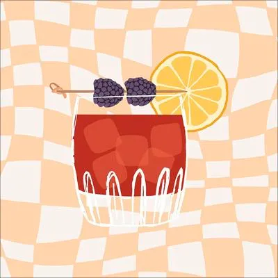 Produktbild von Leinwandbild Red Cocktail 40x40 cm
