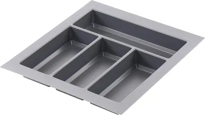 Produktbild von Agoform Besteckeinsatz Classico kürzbar 440x390x50,5mm, Kunststoff schiefergrau