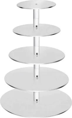 Produktbild von 3/4/5/6 TIER -Kuchenständer Transparentes Glasschalen -Dekorations -Tool für Glasschalen.-5 Layers