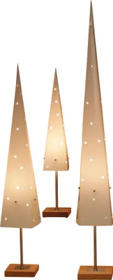 Produktbild von Best Season Standleuchte Cone "Top" ca. 60 x 10 cm, Holz/Papier, Farbe creme, 237-11