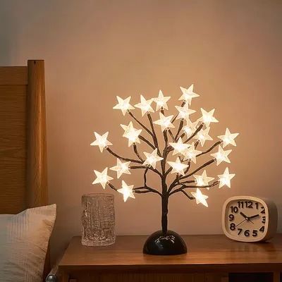 Obrázok produktu pre LED Tree Stars 36 cm teplá biela stolná lampa na batérie dekoratívne svetlo