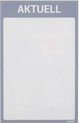 Produktbild von Infotaschen mit Überschrift -Aktuell- magnetisch für DIN A4 352x225mm VE=5 Stück grau