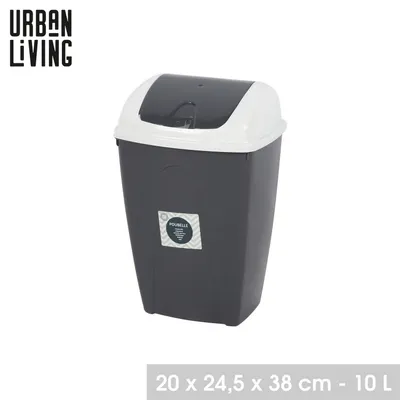 Produktbild von Urban Living 10 Liter Mülleimer Abfalleimer mit Deckel 34345 dunkelgrau