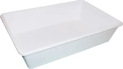 Image de Bac alimentaire 20L polypropylène blanc 50 x 33,5 x H. 12 cm