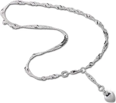 Produktbild von SilberDream Damen-Fußkette 25cm 925er Silber allergenfrei silber Herz SDF020I