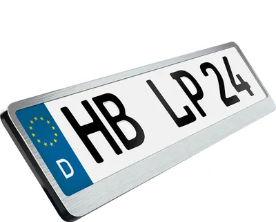 Produktbild von 1 Stück Kennzeichenhalter Edelstahl gebürstet V2A premium Kennzeichenhalterung