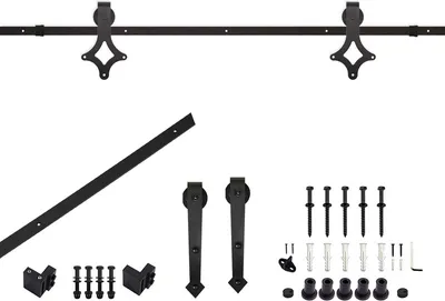 Produktbild von SWANEW Schiebetürsystem Schiebetürbeschlag Set Schiebetür Holzschiebetür—Diamond—200cm
