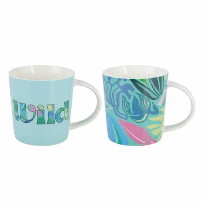 Immagine prodotto di Maxwell & Williams BE FIERCE Becher-Set Wild, 2er Set, Kaffeebecher, Teetasse, Tasse, in Geschenkbox, Porzellan, 380 ml, DX1285