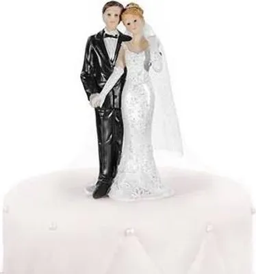 Produktbild von PartyDeco Newly-weds, Kuchen, Schwarz, Weiß, Erwachsener, Uni, Hochzeit, 1 Stück(e)