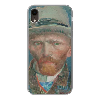 Produktbild von MuchoWow® Handyhülle Schutzhülle Hülle für iPhone XR Selbstporträt 1887 - Gemälde von Vincent van Gogh Silikon Softcase Handy Hülle - Schutzdeckel