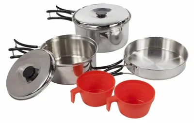 Obrázok produktu pre Regatta Steel Compact Cooking Set Silver Silver Jedna veľkosť