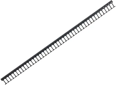 Produktbild von Kabelführungspanel 32HE, einreihig, schwarz, Kammschiene