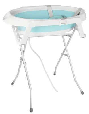 Productafbeelding van Opvouwbare Babybadkuip met Badkussen en Accessoires (Blauw)