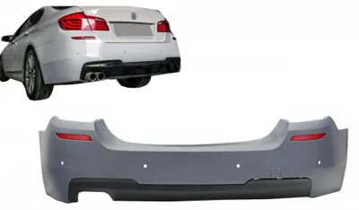 Immagine prodotto di Paraurti posteriore per BMW Serie 5 F10 Berlina 2011-2017 Diffusore doppio sinistro M-Technik design.