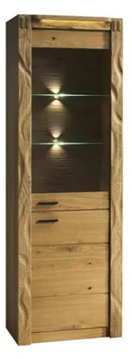 Produktbild von Vitrine Glasvitrine Glasschrank Massivholzschrank Hochschrank Schrankvitrine