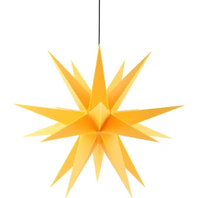 Produktbild von Adventsstern für den Innen-und Aussenbereich gelb inkl. Beleuchtung (60cm) von Saico Seiffen