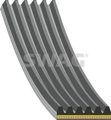 Produktbild von SWAG Keilrippenriemen 1102mm für JAGUAR E-Pace (X540) 33 10 7899