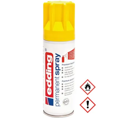Produktbild von Edding Permanent Spray, 200 ml, Gelb, Matte, Sprühdose