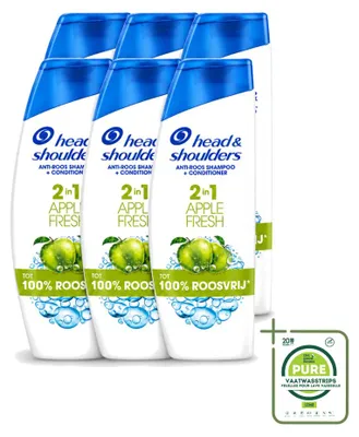Zdjęcie produktu dla 6 sztuk szamponu 2 w 1 Head & Shoulders Apple Fresh - 300 ml - opakowanie zbiorcze