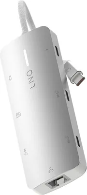 Zdjęcie produktu dla LINQ LQ49081PS, Przewodowa, USB 3.2 Gen 2 (3.1 Gen 2) Type-C, 140 W, 10,100,1000,2500 Mbit/s, Szary, Biały, 10 Gbit/s