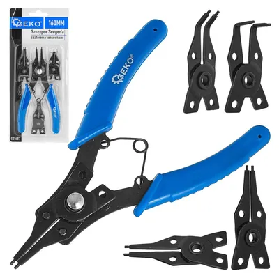 Immagine prodotto di Pinza per anelli elastici Seeger, con punte intercambiabili 160 mm, Geko