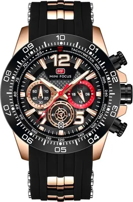 Produktbild von Mini Focus Porter Herrenuhr - Stilvoll in Schwarz und Roségold KP23900