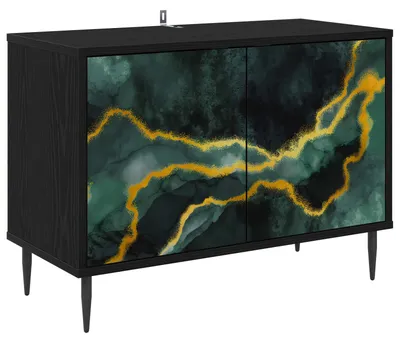 Immagine prodotto di Mobile TV WIJHE, dimensioni 69 x 33 x 50,5 cm, colore: rovere nero