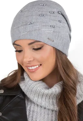 Image de Vivisence bonnet femme bonnet d'hiver bonnet chaud couvre-chef épais avec motif 7012, fabriqué en UE, gris clair, taille unique