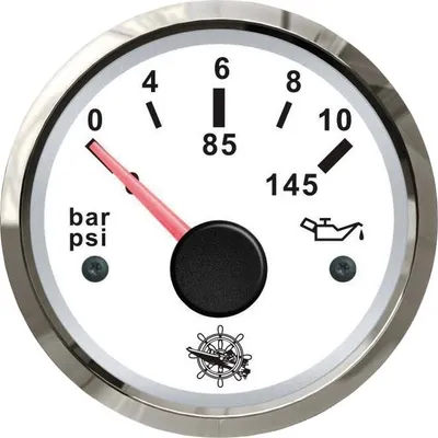 Produktbild von Öldruckanzeige 0/10 bar weiß/poliert