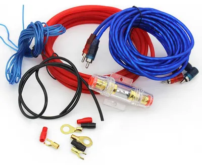 Productafbeelding van Auto-audiokabelsysteem, 8 gauge, installatiekabel voor versterkers, bedrading voor subwooferluidsprekers
