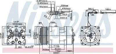 Produktbild von NISSENS 899927 FLX7 Klimaanlage Klimakompressor PAG 46 R134a