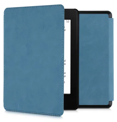 Produktbild von kwmobile Klapphülle kompatibel mit Amazon Kindle Paperwhite 11. Generation 2021 Hülle - eReader Case aus Kunstleder - Cover - Petrol