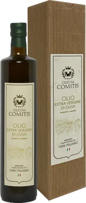 Produktbild von Oleum Comitis - Natives Olivenöl Extra 100% Italienisch - Rustikale Geschenkbox mit 750 ml Flasche