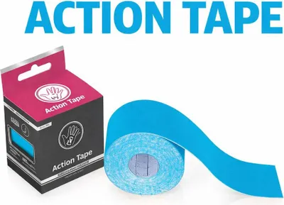 Obrázok produktu pre Svetlo modrá kineziologická páska Syntetická netkaná textília 185 g/m² ACTION Tape 5 cm x 5 m