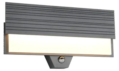 Zdjęcie produktu dla Lampa ścienna Mariza antracytowa z czujnikiem