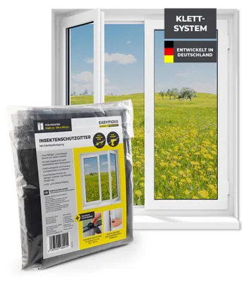 Produktbild von EASYmaxx Insect Protect Insektenschutzgitter - für Fenster bis 150x180cm - Klett