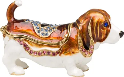 Produktbild von Basset Hound Hund Pillendose Schmuckdose Dose Pillenbox Box Dose Pille Figur